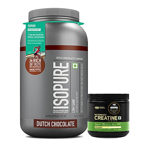 Isopure 2Kg with Creatine 250gm |Whey Protein | Isolate